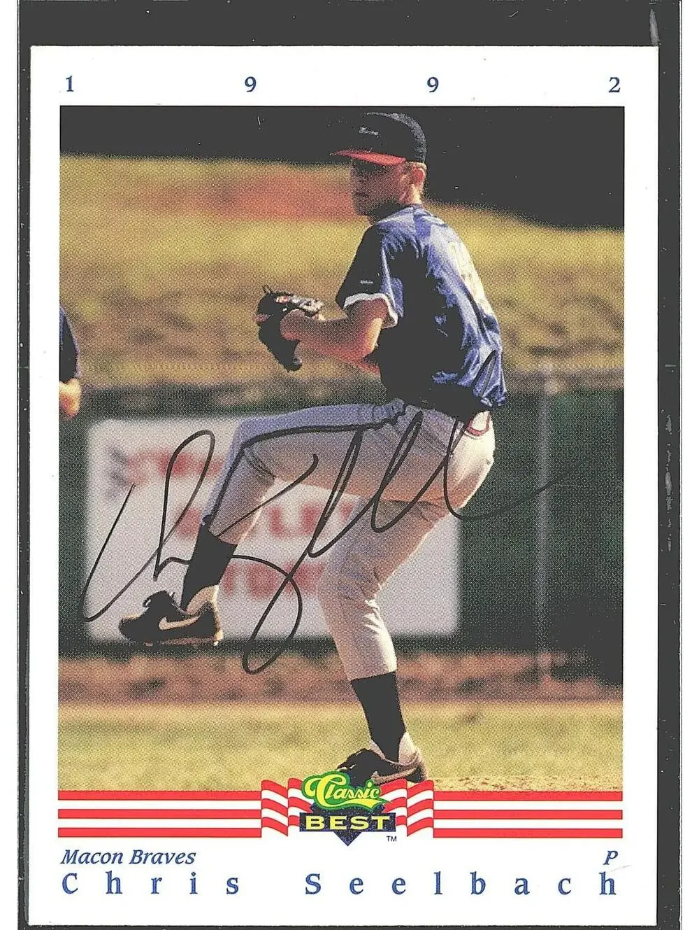 1992 Classic Best #252 Chris Seelbach HAND SIGNED